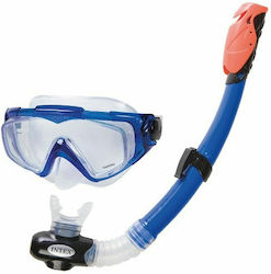 Intex Μάσκα Θαλάσσης Silicone with Snorkel in Blue color 55962