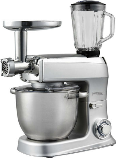 Royalty Line RL-PKM2100BG Stand Mixer 2100W with Stainless Mixing Bowl 7.5lt Silver