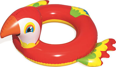 Bestway Παπαγάλος Κόκκινο Kids' Swim Ring with Diameter 78cm. for 3-6 Years Old Red 36128