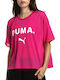 Puma Chase Mesh Women's Athletic T-shirt with Sheer Pink
