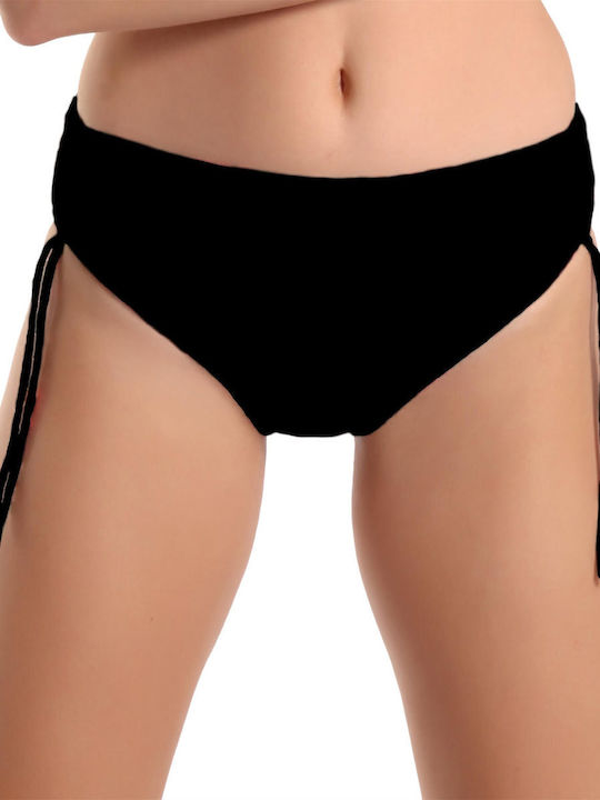 Bikini Slip with Ties Black