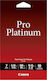Canon PT-101 Φωτογραφικό Χαρτί Pro Platinum A6 (10x15) 300gr/m² για Εκτυπωτές Inkjet 50 Φύλλα