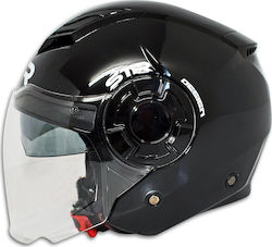 STR Tron Jet Helmet with Sun Visor ECE 22.06 1100gr Black