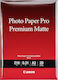 Canon PM-101 Φωτογραφικό Χαρτί Pro Premium Matte A3 210gr/m² για Εκτυπωτές Inkjet 20 Φύλλα