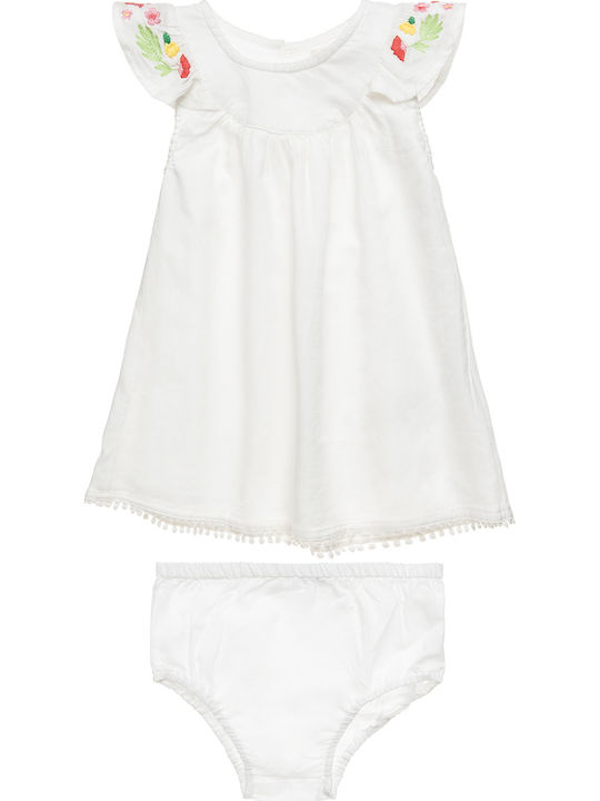 Alouette Kids Dress Short Sleeve White