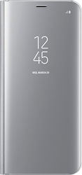 Hurtel Clear View Plastic Book Silver (Galaxy A70)