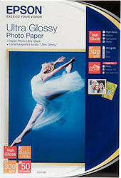 Epson Ultra Glossy Φωτογραφικό Χαρτί A6 (10x15) 300gr/m² για Εκτυπωτές Inkjet 50 Φύλλα