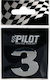 Lampa Car Number Stickers "3" 2.8cm in Silver Color 1pcs