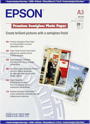 Epson Premium Semi Gloss Φωτογραφικό Χαρτί A3 251gr/m² για Εκτυπωτές Inkjet 20 Φύλλα