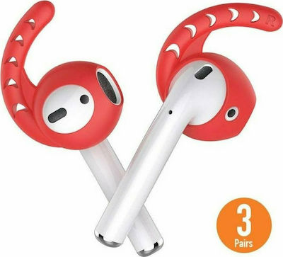 AHAstyle PT14 Silicone Ohrhaken in Rot Farbe für Apple AirPods 1 / AirPods 2