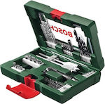 Bosch Set of 41 Drills with Cylindrical Shank for Masonry, Metal and Wood