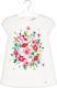 Mayoral Kids Dress Floral Short Sleeve White