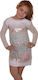 Mayoral Kids Dress Long Sleeve Pink 16-07933-069