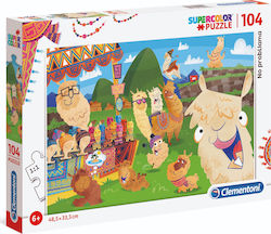 Kids Puzzle Supercolor Λάμα for 6++ Years 104pcs Clementoni