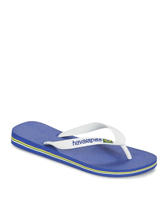 Havaianas Brasil Logo Flip Flops σε Λευκό Χρώμα