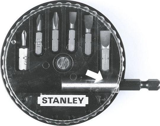 Stanley Set 7 Screwdriver Bits Straight / Cross