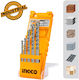 Ingco Set of 5 Diamond Drills with Cylindrical Shank for Masonry