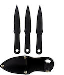 Knify Throwing 3x 8cm Knife Black Total Length 8pcs in Sheath