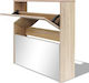 Wooden Shoe Organizer with 2 Shelves White 63x17x67cm