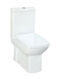 Creavit Quadro Back to Wall Stehende Toilette mit Spülung mit Deckel Sanftes Schließen Weiße