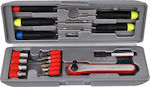 Autoline Set 6 Screwdrivers with 11 Interchangeable Tips