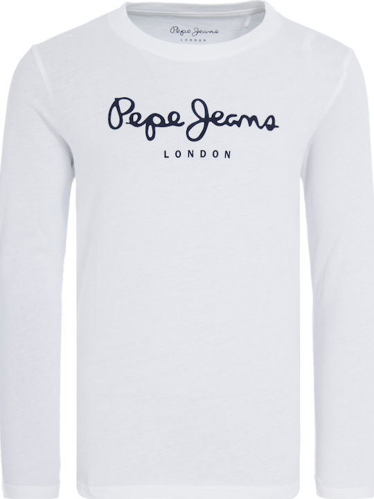 Pepe Jeans Kids' Shirt Long Sleeve White NEW HE...