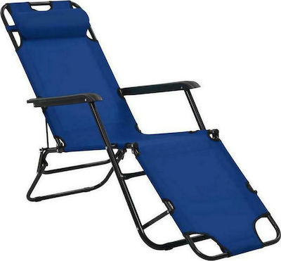 Ankor Lounger-Armchair Beach with Recline 2 Slots Blue
