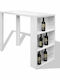 Table Bar Wooden White 117x57x106.5cm