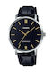 Casio Men's Watch 44mm Battery with Black Leather Strap