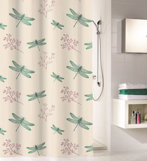 Kleine Wolke Scarlett Fabric Shower Curtain 180x200cm Smaragd 5915683305
