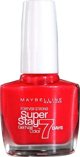 Maybelline Forever Strong Super Stay 7 Days Glossy Βερνίκι Νυχιών Μακράς Διαρκείας Κόκκινο 10ml
