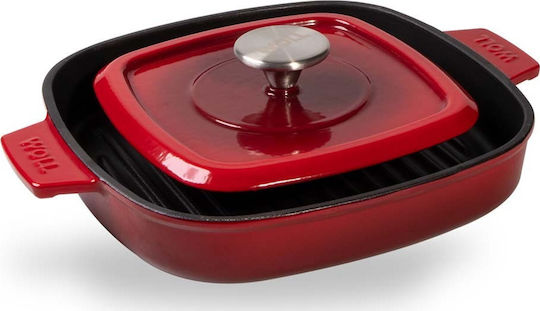 Woll Iron Grătar din Fontă Chili Red Iron 24cm