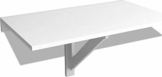 Tisch Küche Klappbar Holz White 100x60x56cm