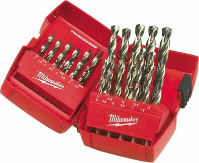 Milwaukee Thunderweb Set 25 HSS-G Burghie cu Tija Cilindrică pentru Metal