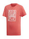 Adidas Graphic Tennis Tee Παιδικό T-shirt Πορτοκαλί