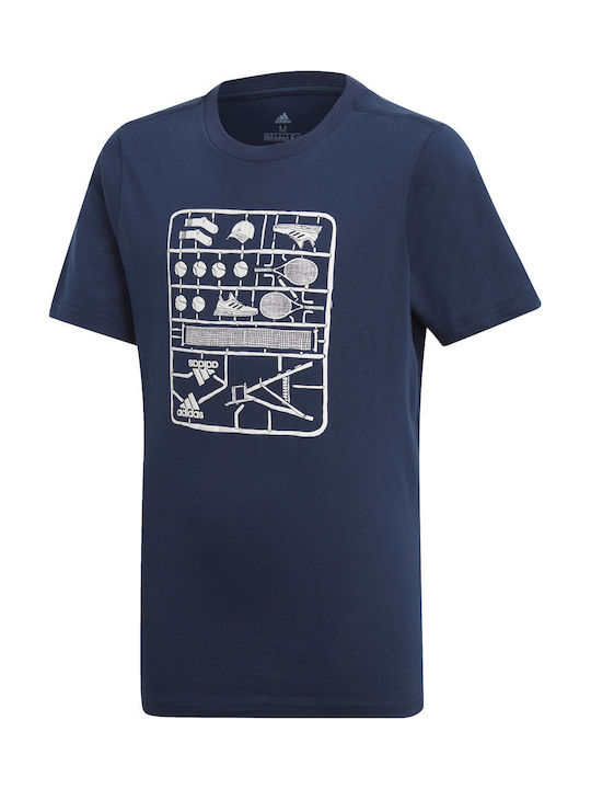 Adidas Παιδικό T-shirt Navy Μπλε