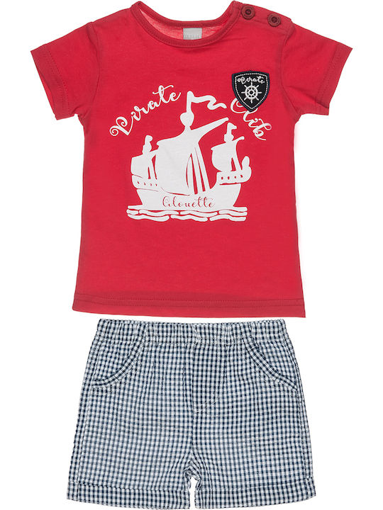 Alouette Kinder Set mit Shorts Sommer 2Stück Rot