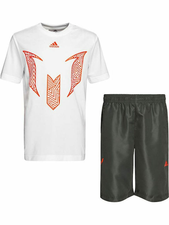 Kids' Set with Shorts Summer 2pcs White MESSI
