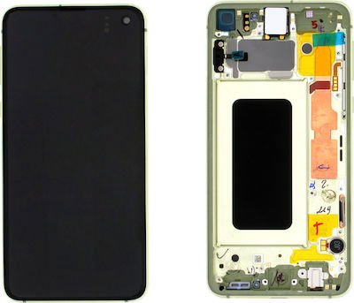 Samsung Οθόνη Display Module με Μηχανισμό Αφής και Πλαίσιο για Galaxy S10e (Κίτρινο)