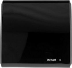 Sencor SDA-302 Εσωτερική Κεραία Τηλεόρασης (απαιτεί τροφοδοσία) σε Μαύρο Χρώμα Σύνδεση με Ομοαξονικό (Coaxial) Καλώδιο