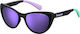 Polaroid Unbreakable Cat Eye Kids Sunglasses with Polarized Mirror Lenses Black