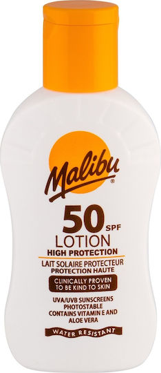 Malibu Αδιάβροχη Αντηλιακή Λοσιόν Σώματος SPF50 100ml