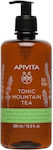 Apivita Tonic Mountain Tea Пяна за вана в гел форма с етерични масла Жасмин (1x500мл) 500мл