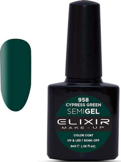 Elixir Semi Gel Halb-permanenter Nagellack 958 Cypress Green 8ml 1Stück