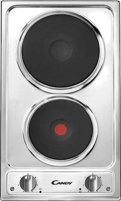 Candy CDE32/1X Domino Autonomous Cooktop with Enamel Burners 28.8x51cm