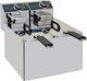 XDome Fryer Electrică Double 6kW Capacity 2x4lt 41x36x31.5cm XDF44LS