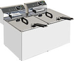 XDome Fryer Electric Double 7kW Capacity 2x7lt 41x53x31.5cm XDF 77L CON