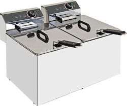 XDome Fryer Electric Double 9kW Capacity 2x10lt 44.5x65x31.5cm XDF 1010L M