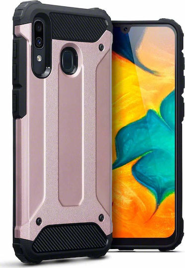 Terrapin Double Layer Impact Back Cover Πλαστικό Ροζ Χρυσό (Galaxy A30)