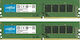 Crucial 8GB DDR4 RAM με 2 Modules (2x4GB) και Ταχύτητα 2666 για Desktop